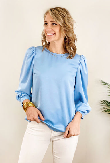 Adored By You Blouse, blue blouse 