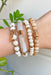 All You Could Want Bracelet Set, set of 4 bracelets, cream and neutral colored beads