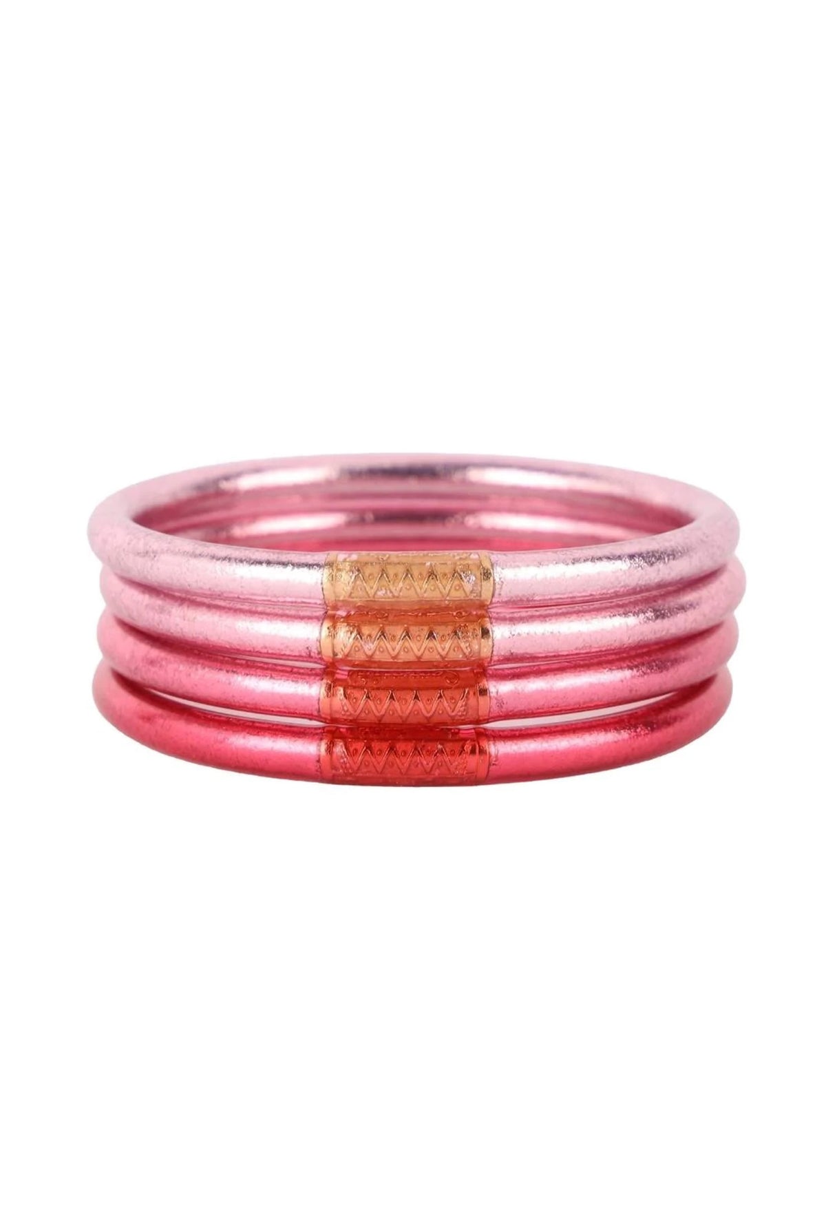 BUDHAGIRL Bangles in Carousel Pink Groovy's Pink BudhaGirl Set of 4