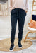 Black Washed French Terry Jogger Pants, jogger pants with drawstring waistline 