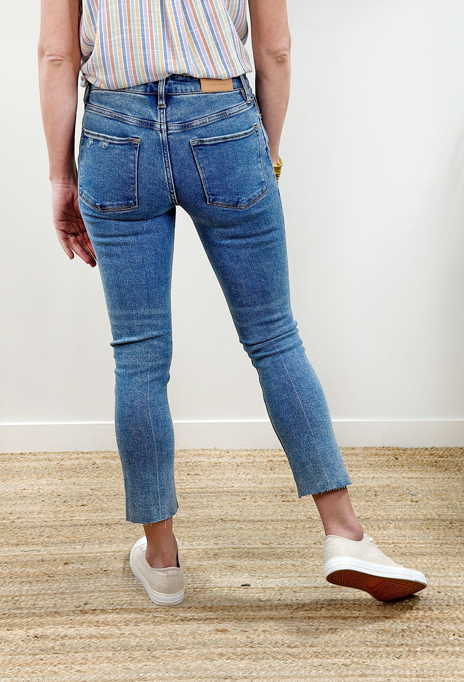 FEELIN'S GROOVY DENIM MIDI DRESS