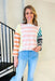 Breeze Along Striped Sweater, colorblock striped sweater, knit material 