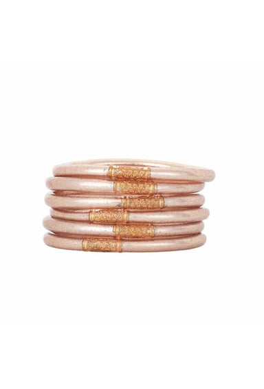 Set of 6 Budhagirl All Weather Bangles in Champagne