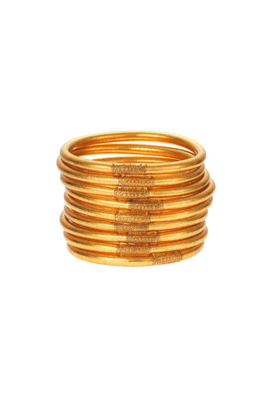Gold Budhagirl All Weather Bangles in a Set of 9
