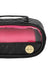 BUDHAGIRL Travel Case, black bracelet travel case, quilted with a handle, pink bracelet holder on the inside
