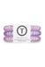 TELETIES Small Hair Ties - Checked Out, set of three spiral hair ties, purple and pink checkered print design