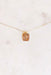 Columbus Crystal Card Necklace, gold dipped with lobster clasp