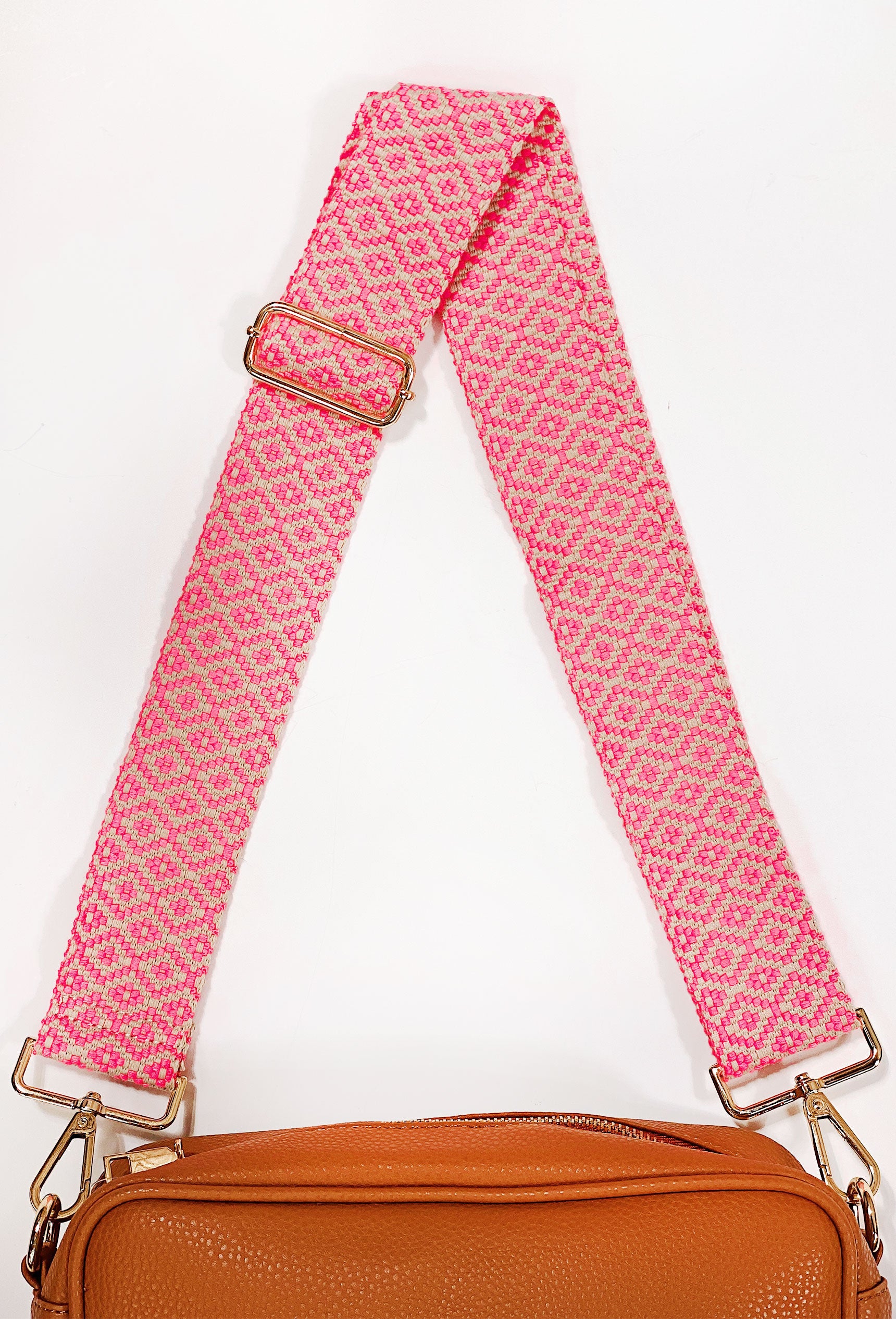 pink strap crossbody