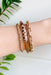 Dare to Dream Bracelet Set, set of three bracelets, two gold and one brown acrylics