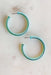 Delilah Hoop Earrings in Turquoise, designer dupe, turquoise twisted earrings
