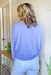 Dreamers Favorite Sweater in Chambray, lavender sweater by dreamers, exposed hem down the middle 