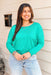 Dreamers Favorite Sweater in Emerald, emerald green sweater, ribbed