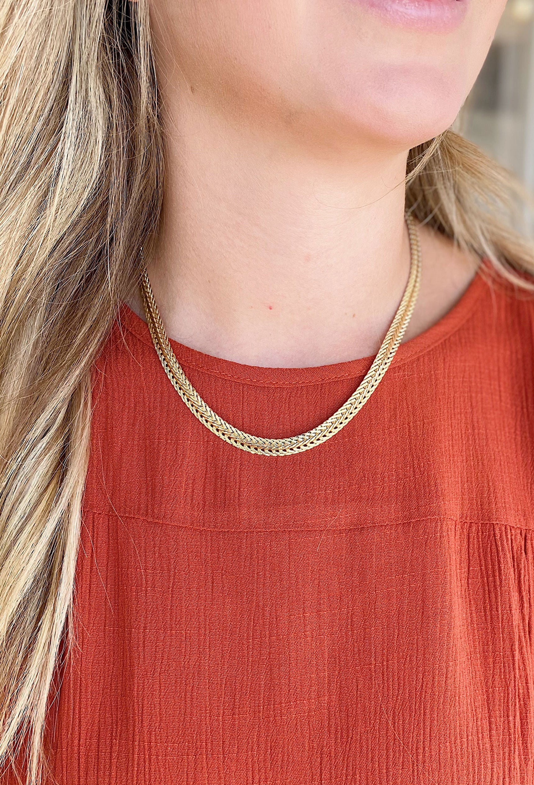 Enough Said Gold Chain Necklace, gold chain, thick, lobster clasp