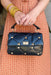 Fashion Talks Stud Handbag, black quilted handbag, gold studs, removable crossbody strap, twist lock