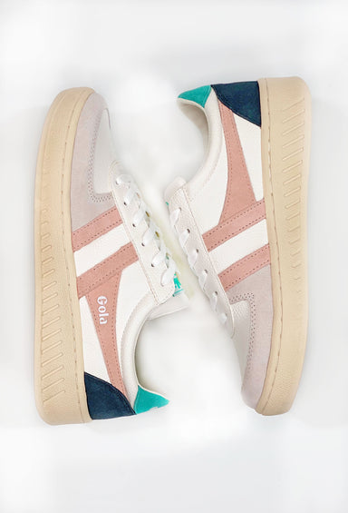 Gola Grandslam Sneaker in Pink Sea Mist, blue, mint and pink fabric detail