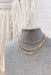 Gold & Silver Multi-Layer Necklace, gold and silver chain link 5 layer necklace 