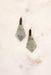 Arlo Geometric Earrings in Grey, grey cement diamond shaped earrings on gold post  Edit alt text