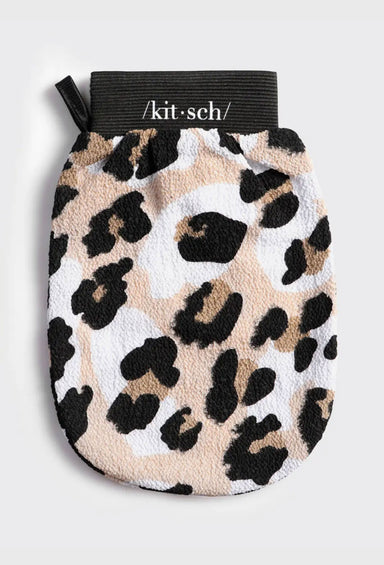 Kitsch Exfoliating Glove in Leopard, exfoliating glove, leopard print