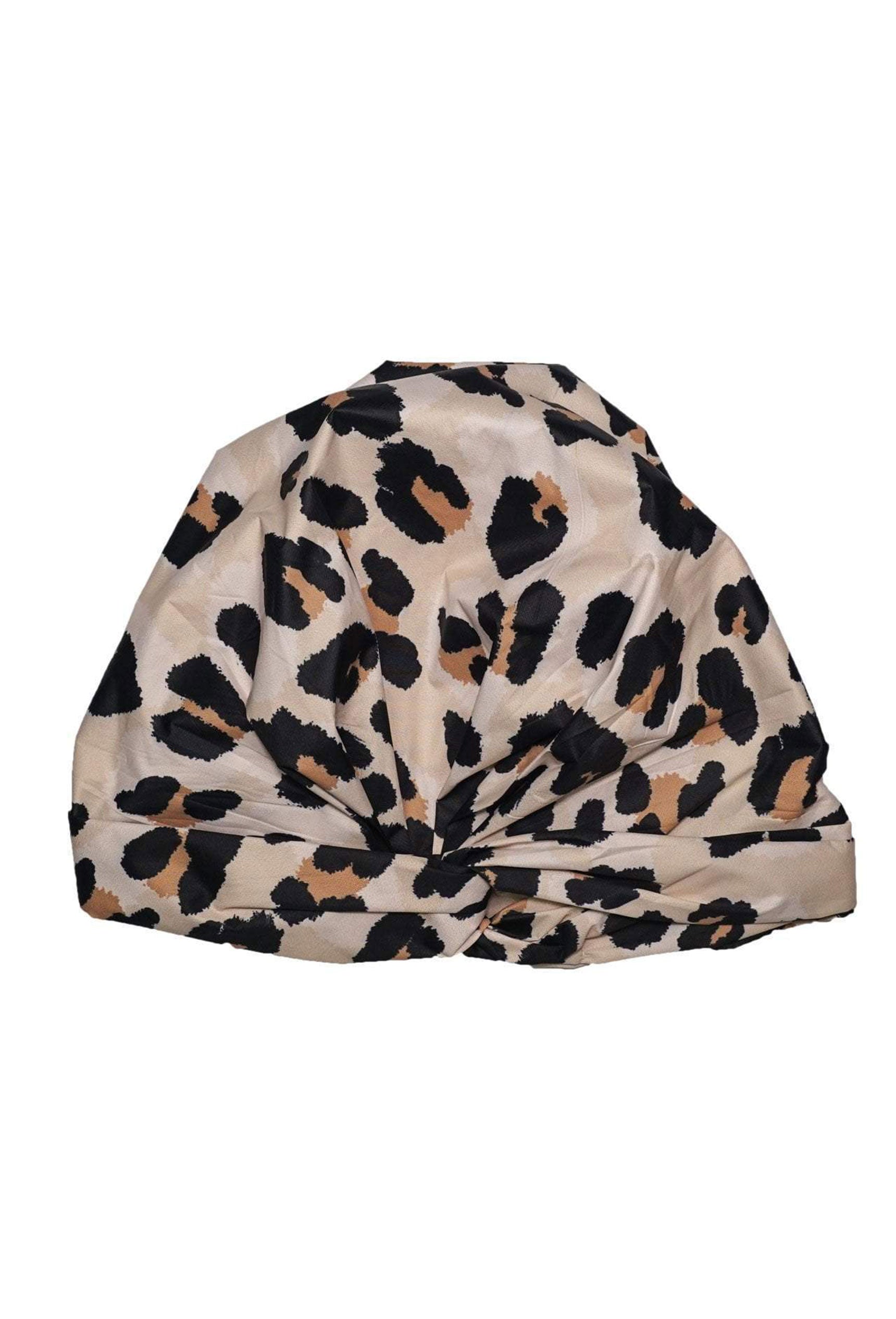 Kitsch Luxe Shower Cap in Leopard, leopard shower cap 