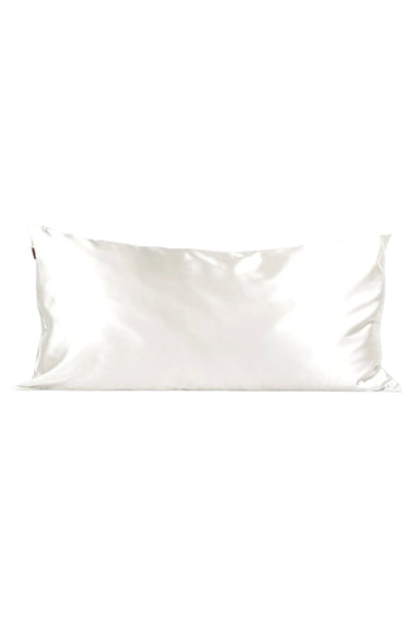 Kitsch Satin Pillowcase in Ivory - King Size, silk pillowcase, king size, 36x19