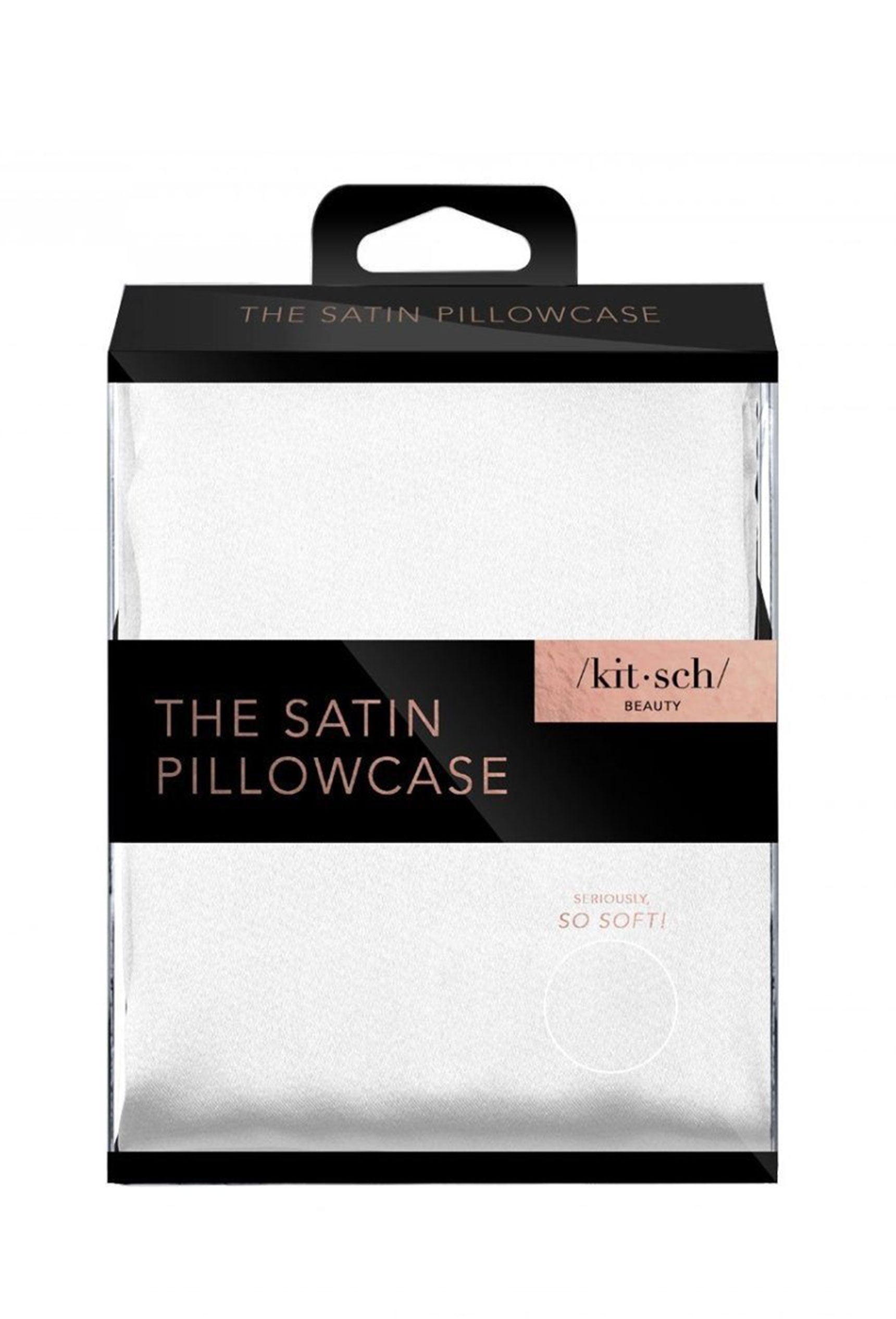 Kitsch Satin Pillowcase in Ivory, white satin silk pillowcase 