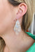Layla Matte Drop Earring in Silver, wavy earrings, textured, matte, teardrop shape