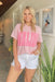 Malibu Overdyed Graphic Tee In Light Pink, light pink t-shirt, "Malibu" in hot pink written on front of shirt