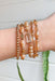 Most Loved Beaded Bracelet Set, set of 5 beaded bracelets, brown and tan beads