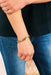 Not Basic Bracelet Set Gold, 3 stretchy gold bracelets with rectangular beads