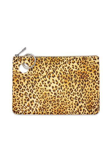 O-Venture Large Silicone Pouch, cheetah print silicone pouch with ring
