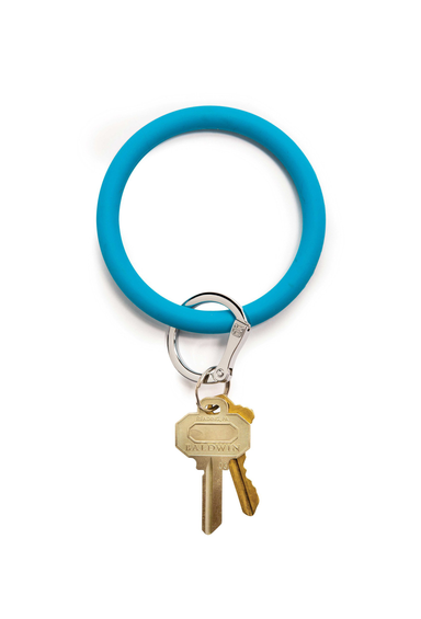 O-venture Key Ring in Peacock, Blue Silicone Key Ring