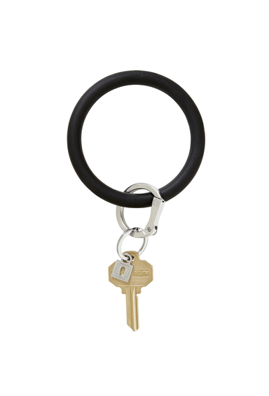 solid black key ring, silicone black key ring, o-venture black key ring