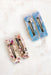 Cove Rectangle Hair Clips, blue and pink resin pearlized rectangle snap hair clips 