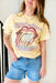 Rolling Stones World's Greatest Graphic Tee, yellow graphic tee with Rolling Stones graphic printed on front