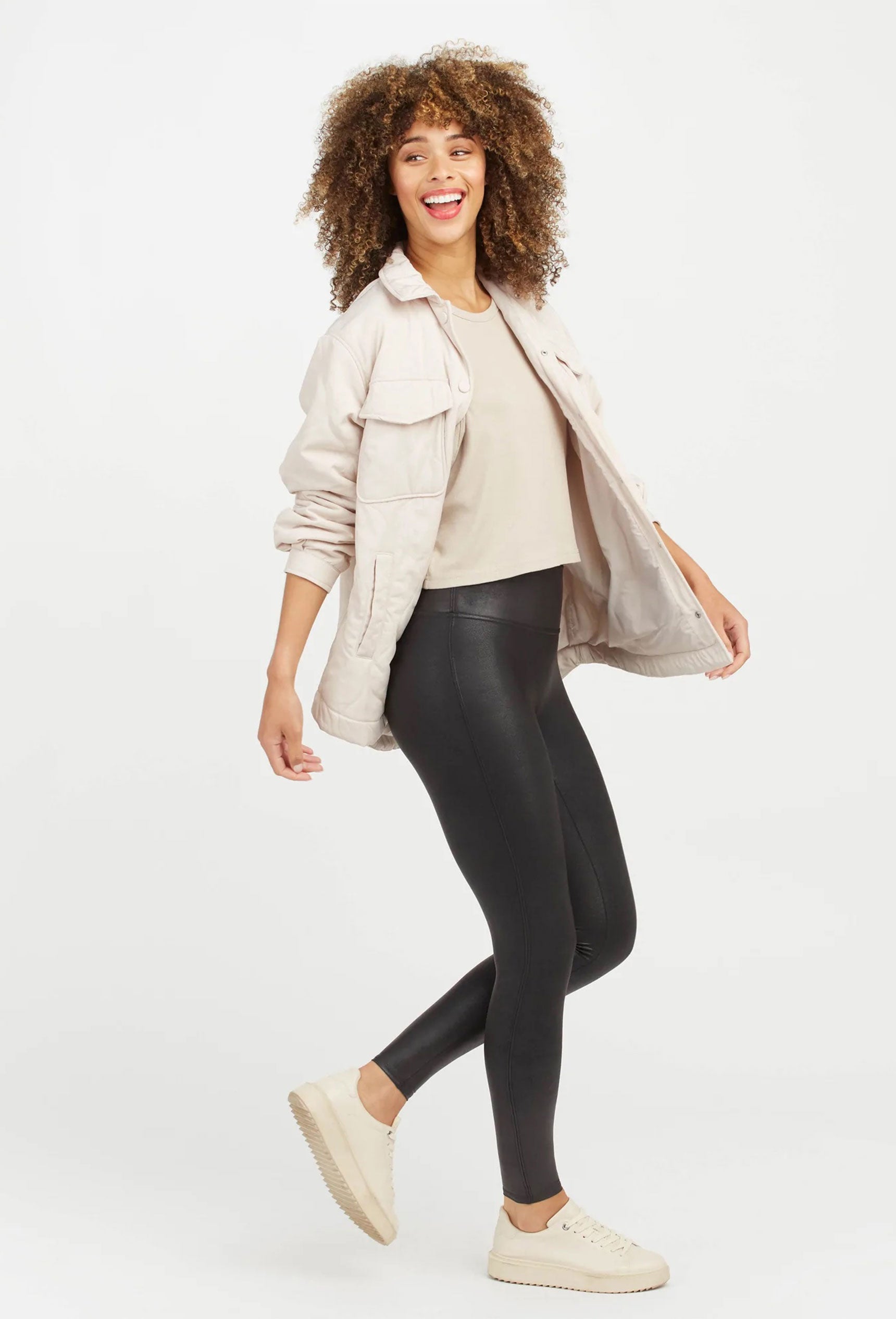 Spanx Faux Leather Leggings in Petite
