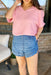 Sweet Escape Chambray Shorts in Denim Blue, elastic waist, high rise, pockets