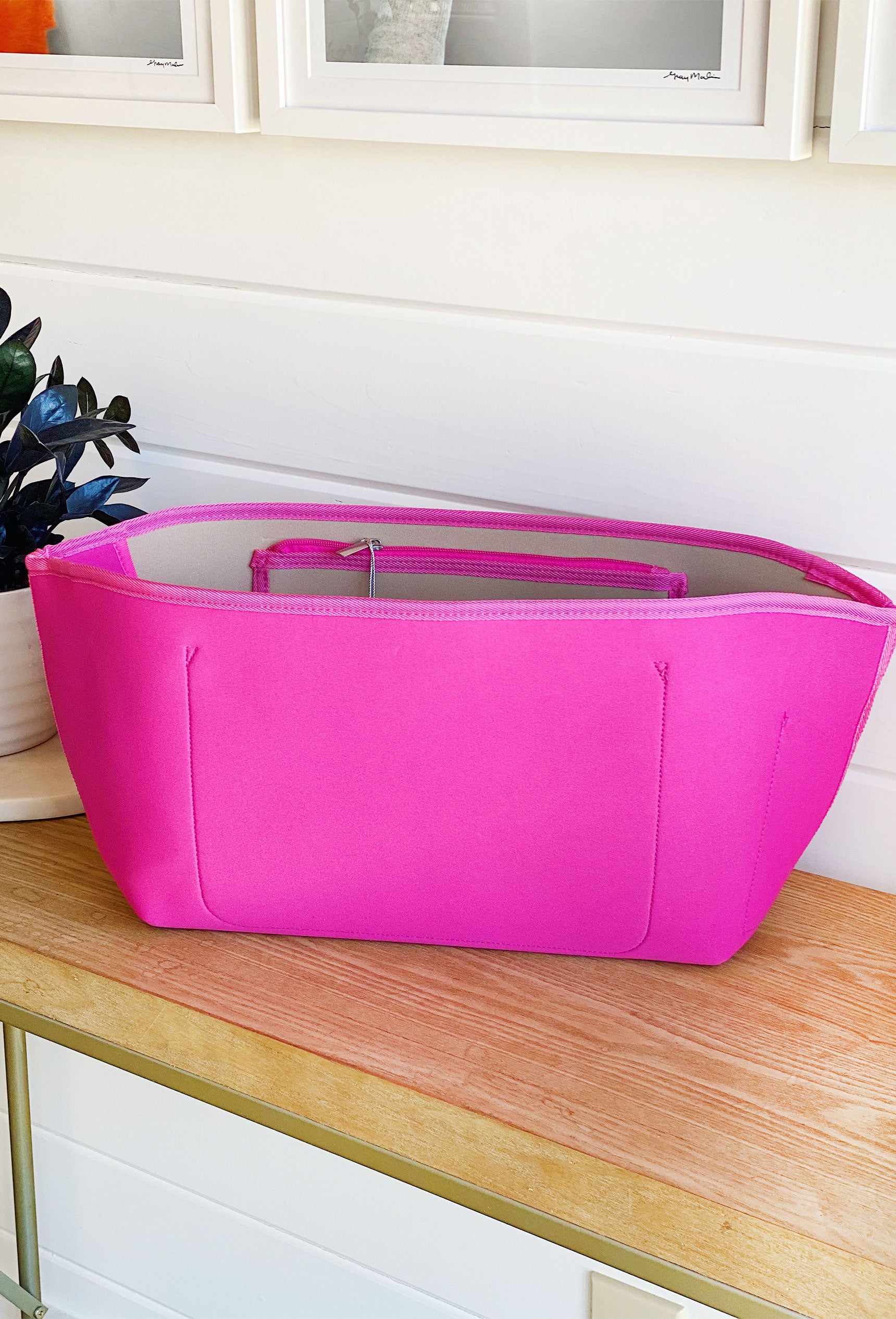 Taylor Gray Dreamy Organizer, hot pink organizer, organizer with two pockets and a zipper pouch 