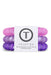 TELETIES Large Hair Ties - Bubblegum, pack of 3, coil style, ombre of purple to pink