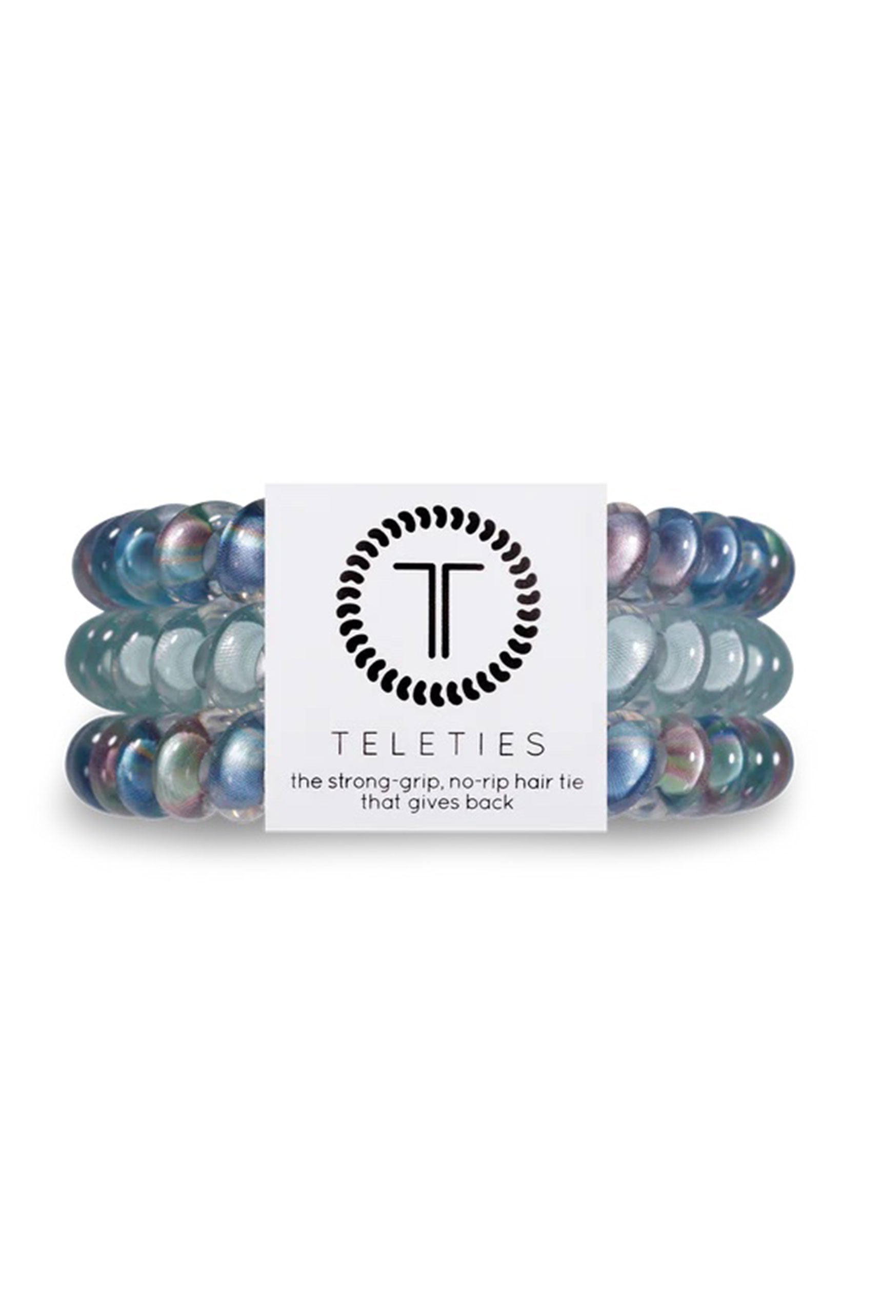 TELETIES Small Hair Ties - Skyway, set of three small hair ties, shades of blue