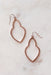 LA Earrings The Favorite Earrings - Rose Gold, rose gold simple geometric shaped earring on hook backing 