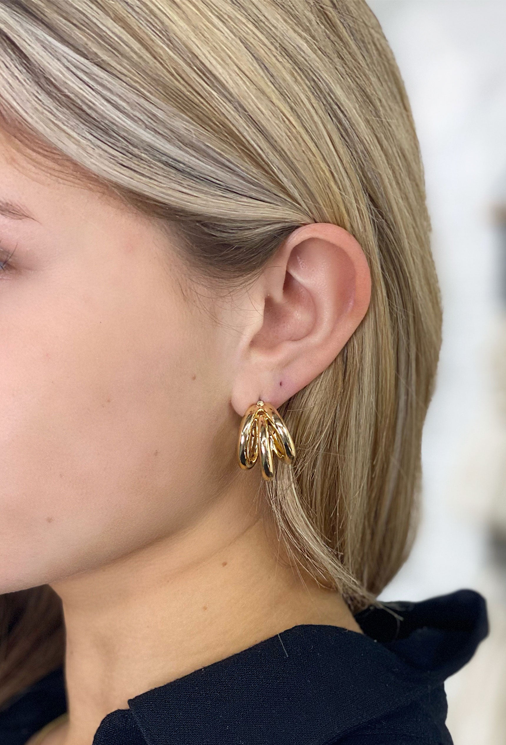 Wide Gold Hoop Earrings,flat Hoop Earrings, Thick Gold Hoops, 18k Gold  Filled Hoop,dainty Gold Hoops, Vintage Gold Hoop Earrings,gold Hoops - Etsy  | Dainty gold hoops, Large gold earrings, Hoop earrings