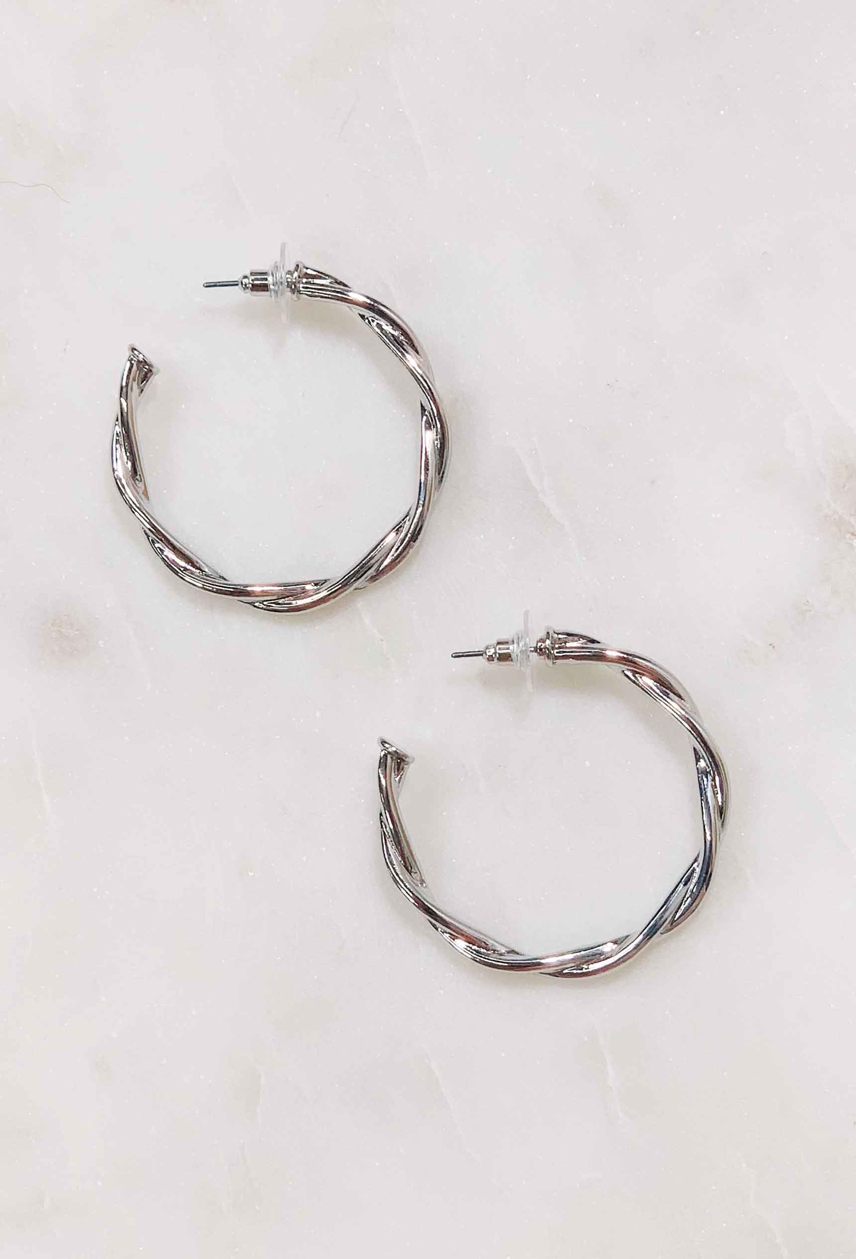 Amanda Earrings - Mixed metal hoop earrings
