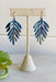 Under the Palm Trees Earrings, blue acrylic earrings, palm leaf