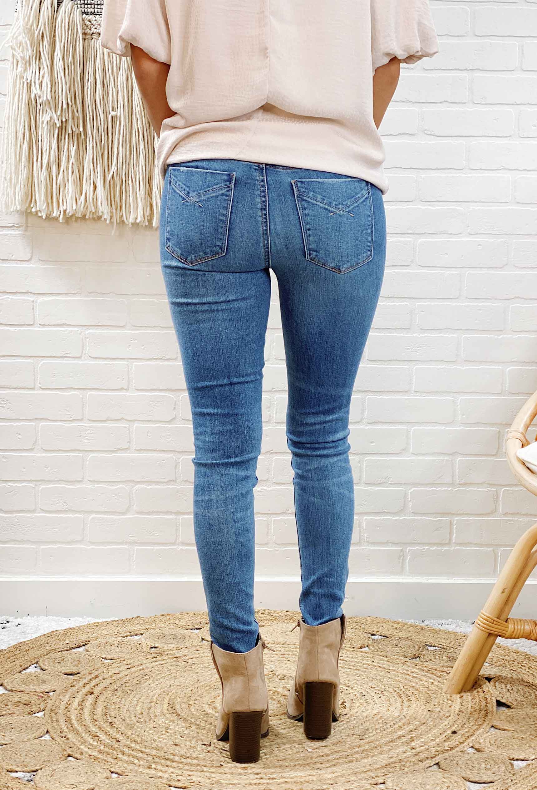 Unpublished High Rise Skinny Jeans, High Rise Skinny Jeans, Light Wash Skinny Jeans