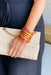 BUDHAGIRL Veda Bracelet Set in Pink, set of 6, gold and pink striped bangles