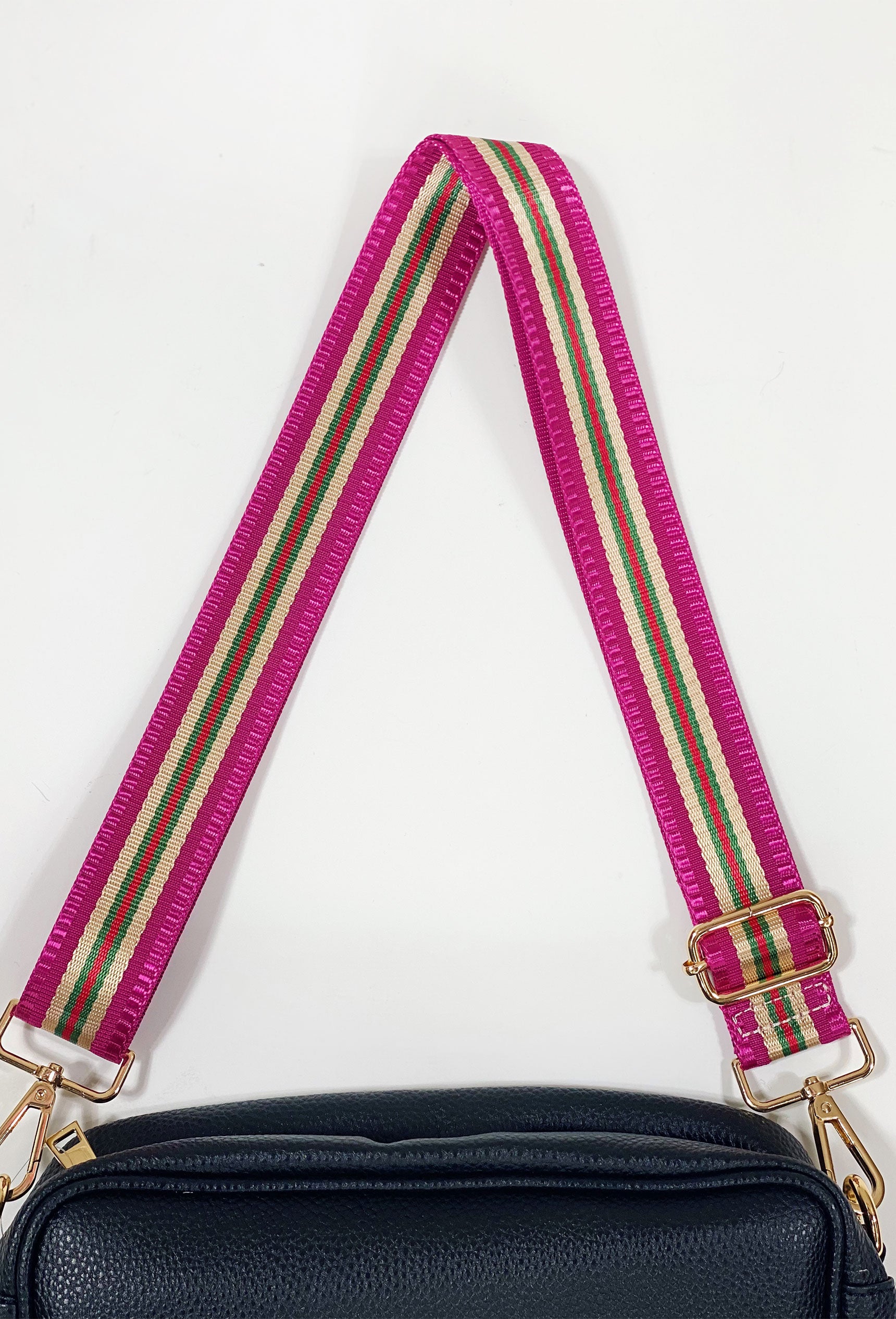 Crossbody Bag Shoulder Strap In Pink Stripe Groovy's Bag, 44% OFF