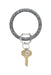 O-Venture Silicone Key Ring in Quicksilver Cheetah, black and clear cheetah print, silicone material